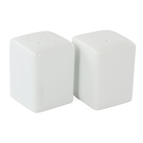 Our Table Simply White Porcelain 2.25 Inch Square Salt and Pepper Shakers