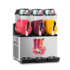 110V Commercial Slushy Machine 45L 3 Tank 1100W Stainless Steel Margarita Frozen Drink With Powerful Compressor Efficient Cooling Perfect for Supermar