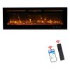 ZOKOP 50" Smart WiFi Electric Fireplace Insert, 1500W Wall Recessed/Mounted, Freestanding Fireplace Heater with Remote Control