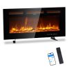 ZOKOP 36" Smart WiFi Electric Fireplace Insert, 1500W Wall Recessed/Mounted, Freestanding Fireplace Heater with Remote Control