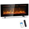 ZOKOP 40" Smart WiFi Electric Fireplace Insert, 1500W Wall Recessed/Mounted, Freestanding Fireplace Heater with Remote Control