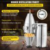 VEVOR 70L 18.5Gal Water Alcohol Distiller 304 Stainless Steel Alcohol Still Wine Making Boiler Home Kit with Thermometer for Whiskey Brandy Essential