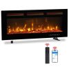 ZOKOP 40" Smart WiFi Electric Fireplace Insert, 1500W Wall Recessed/Mounted, Freestanding Fireplace Heater with Remote Control
