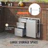 VEVOR Outdoor Kitchen Door Drawer Combo 29.5" W x 22.6" H x 21.7''D, Access Door/Triple Drawers with Propane Drawer and Adjustable Garbage Ring