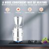 VEVOR Water Alcohol Distiller, 8 Gal/30 L, 304 Stainless Steel Still w/ 6-Lap Coil & Exhaust Port, Home Distillery Kit w/Thermometer Pump