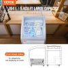 VEVOR Commercial Ice Cream Display Case, 5.4 Cu.ft Chest Freezer, Mobile Glass Top Deep Freezer, Restaurant Gelato Dipping Cabinet with 2 Wire Baskets