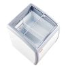 VEVOR Commercial Ice Cream Display Case, 5.4 Cu.ft Chest Freezer, Mobile Glass Top Deep Freezer, Restaurant Gelato Dipping Cabinet with 2 Wire Baskets