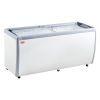 VEVOR Commercial Ice Cream Display Case, 20 Cu.ft Chest Freezer, Mobile Glass Top Deep Freezer, Restaurant Gelato Dipping Cabinet with 12 Large Tubs
