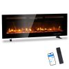 ZOKOP 50" Smart WiFi Electric Fireplace Insert, 1500W Wall Recessed/Mounted, Freestanding Fireplace Heater with Remote Control