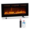 ZOKOP 36" Smart WiFi Electric Fireplace Insert, 1500W Wall Recessed/Mounted, Freestanding Fireplace Heater with Remote Control