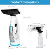 4 In 1 Cordless Window Vacuum Cleaner Rechargeable Glass Tile Mirror Cleaning Tool with Dual Water Tanks Multifunctional Spray Bottle