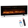 ZOKOP 50" Smart WiFi Electric Fireplace Insert, 1500W Wall Recessed/Mounted, Freestanding Fireplace Heater with Remote Control