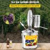 VEVOR 70L 18.5Gal Water Alcohol Distiller 304 Stainless Steel Alcohol Still Wine Making Boiler Home Kit with Thermometer for Whiskey Brandy Essential