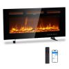ZOKOP 36" Smart WiFi Electric Fireplace Insert, 1500W Wall Recessed/Mounted, Freestanding Fireplace Heater with Remote Control