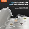 VEVOR Spin Down Filter, 40 Micron Whole House Sediment Filter for Well Water, 1" MNPT + 3/4" FNPT, 8 T/H High Flow Rate