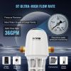 VEVOR Spin Down Filter, 40 Micron Whole House Sediment Filter for Well Water, 1" MNPT + 3/4" FNPT, 8 T/H High Flow Rate