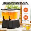 VEVOR Beverage Dispenser, 3 Gallon x 2 Drink Dispensers for Parties, Plastic Juice Dispenser with Stand Spigot Lid