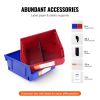 VEVOR Plastic Storage Bin, (11-Inch x 11-Inch x 5-Inch), Hanging Stackable Storage Organizer Bin, Blue/Red, 6-Pack