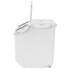 VEVOR Ingredient Storage Bin, 2 x 15L Dispenser Bin with 2 Measuring Cups, Attachable Casters and Airtight Lid