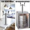 VEVOR Beer Tower, Double Adjustable Brass Faucet Kegerator Tower, Stainless Steel Draft Beer Tower, 3" Diameter Column Beer Dispenser Tower