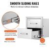 VEVOR Outdoor Kitchen Drawers 14W x 14.3H x 23D Inch, Flush Mount Double BBQ Drawers Stainless Steel with Handle