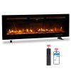 ZOKOP 50" Smart WiFi Electric Fireplace Insert, 1500W Wall Recessed/Mounted, Freestanding Fireplace Heater with Remote Control