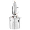 VEVOR 70L 18.5Gal Water Alcohol Distiller 304 Stainless Steel Alcohol Still Wine Making Boiler Home Kit with Thermometer for Whiskey Brandy Essential