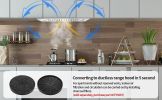 30 inch Insert Range Hood 600 CFM;  Built-in Stainless Steel Range Hoods with Right Button Controls and Back LED Lights; Kitchen Hood for Over Stove;