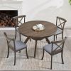 Wooden X Back Dining Chairs Set of 2, Modern Fabric Upholstered Kitchen Side 2PC Chairs, Cross Back Rubber Wood Farmhouse Dining Room Chair,OAK