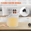 VEVOR Ingredient Storage Bin, 2 x 15L Dispenser Bin with 2 Measuring Cups, Attachable Casters and Airtight Lid