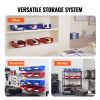 VEVOR Plastic Storage Bin, (11-Inch x 11-Inch x 5-Inch), Hanging Stackable Storage Organizer Bin, Blue/Red, 6-Pack
