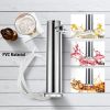 VEVOR Beer Tower, Double Adjustable Brass Faucet Kegerator Tower, Stainless Steel Draft Beer Tower, 3" Diameter Column Beer Dispenser Tower