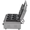 VEVOR 110V Commercial Waffle Donut Machine 6 Holes Double-Sided Heating 50-300¬∞C, Electric Doughnut Maker 1550W