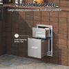 VEVOR Outdoor Kitchen Drawers 13" W x 20.4" H x 20.8" D, Flush Mount Double BBQ Access Drawers with Stainless Steel Handle