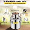 VEVOR Water Alcohol Distiller, 3 Gal, Distillery Kit w/Circulating Pump, Alcohol Still Copper Tube, Whiskey Distilling Kit w/Build-In Thermometer
