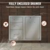 VEVOR Outdoor Kitchen Door Drawer Combo 29.5" W x 22.6" H x 21.7''D, Access Door/Triple Drawers with Propane Drawer and Adjustable Garbage Ring