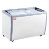 VEVOR Commercial Ice Cream Display Case, 13.1 Cu.ft Chest Freezer, Mobile Glass Top Deep Freezer, Restaurant Gelato Dipping Cabinet with 8 Large Tubs