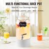 VEVOR Beverage Dispenser, 1 Gallon Drink Dispensers for Parties, Glass Juice Dispenser with Stainless Steel Spigot
