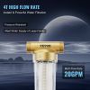 VEVOR Spin Down Filter, 40 Micron Whole House Sediment Filter for Well Water, 3/4" FNPT + 1" MNPT, 4 T/H High Flow Rate