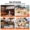VEVOR Electric Donut Maker, 1550W Commercial Doughnut Machine with Non-stick Surface, 6 Holes Double-Sided Heating Waffle Machine Makes 6 Doughnuts