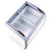 VEVOR Commercial Ice Cream Display Case, 9.3 Cu.ft Chest Freezer, Mobile Glass Top Deep Freezer, Restaurant Gelato Dipping Cabinet with 3 Wire Baskets