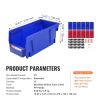 VEVOR Plastic Storage Bin, (11-Inch x 5-Inch x 5-Inch), Hanging Stackable Storage Organizer Bin, Blue/Red, 12-Pack