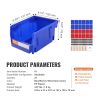 VEVOR Plastic Storage Bin, (5-Inch x 4-Inch x 3-Inch), Hanging Stackable Storage Organizer Bin, Blue/Red, 24-Pack