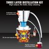VEVOR Water Alcohol Distiller, 8 Gal/30 L, 304 Stainless Steel Still w/ 6-Lap Coil & Exhaust Port, Home Distillery Kit w/Thermometer Pump