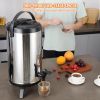VEVOR Stainless Steel Insulated Beverage Dispenser, 2.4 Gallon 9.2 Liter, Thermal Hot and Cold Drink Server Dispenser with Spigot Handle
