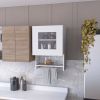 Florence Kitchen Wall Cabinet, Spice and Towel Rack