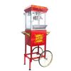 Popcorn Machine with Cart ‚Äì 6oz Popper with Stainless-steel Kettle, Heated Warming Deck, and Old Maids Drawer,Red