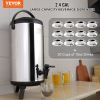 VEVOR Stainless Steel Insulated Beverage Dispenser, 2.4 Gallon 9.2 Liter, Thermal Hot and Cold Drink Server Dispenser with Spigot Handle