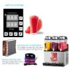 110V Commercial Slushy Machine 45L 3 Tank 1100W Stainless Steel Margarita Frozen Drink With Powerful Compressor Efficient Cooling Perfect for Supermar