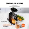 VEVOR Slow Masticating Juicer, Cold Press Juicer Machine with Reverse Function, Quiet Motor Slow Juicer